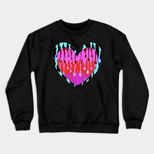 red heart love graffiti cool art Crewneck Sweatshirt